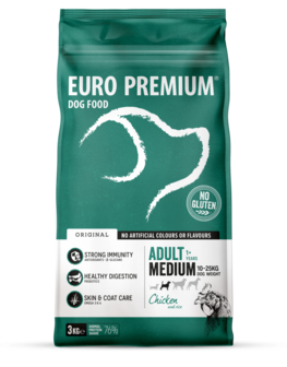 EURO-PREMIUM-ADULT-MEDIUM-CHICKENRICE 3kg