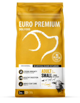 EURO PREMIUM ADULT SMALL LAMB&amp;RICE 3kg