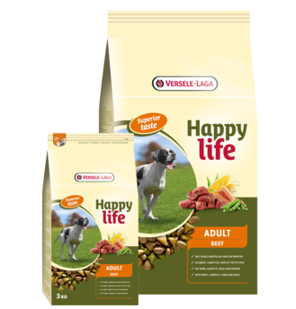 Happy Life Adult met Rund - Hondenvoer - 3kg