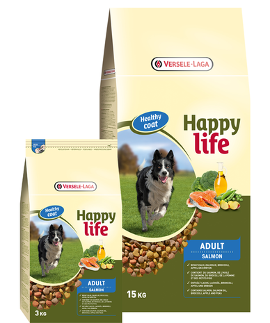 Happy Life Adult met Zalm - Hondenvoer - 3kg