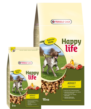 Happy Life Adult met Kip - Hondenvoer - 3kg