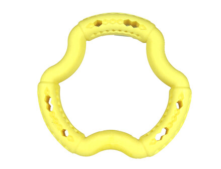 SPEELGOED HOND TPR RING YELLOW VANILLA 21CM