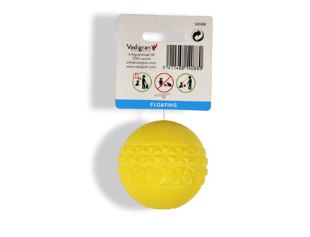 SPEELGOED HOND TPR BAL YELLOW VANILLA 6,4CM