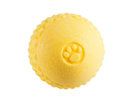 SPEELGOED HOND TPR BAL YELLOW VANILLA 6,4CM