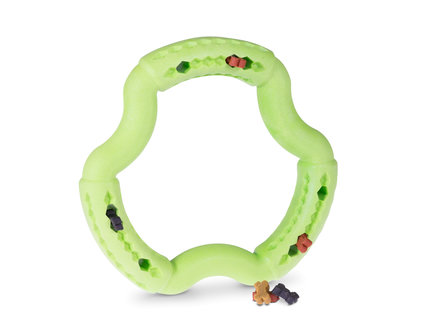 SPEELGOED HOND TPR RING GREEN APPLE 21CM