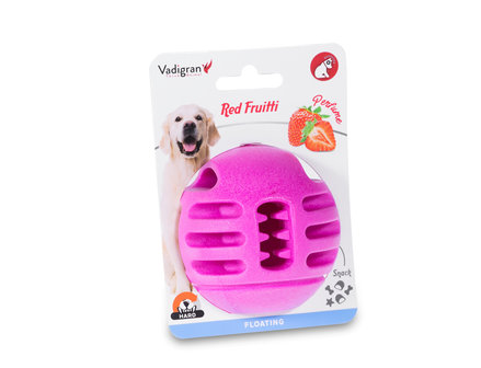 SPEELGOED HOND TPR BAL RED FRUTTI 8CM