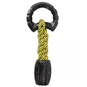 Kong jaxx braided tug Zwart/geel L 