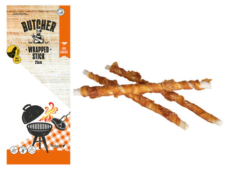 Butcher Chicken Wrapped Stick 25cm - 144g