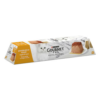 PURINA GOURMET&reg; REVELATIONS&trade; Mousse met Kip en overgoten met saus 4x57gr