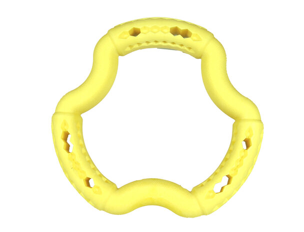 SPEELGOED HOND TPR RING YELLOW VANILLA 21CM