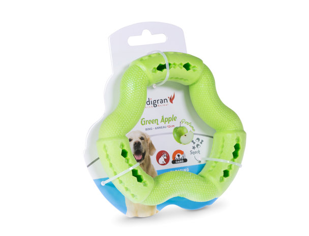 SPEELGOED HOND TPR RING GREEN APPLE 12CM