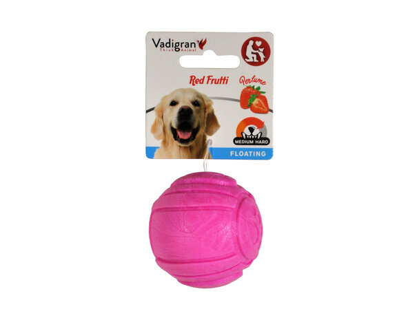 SPEELGOED HOND TPR BAL RED FRUTTI 6,4CM
