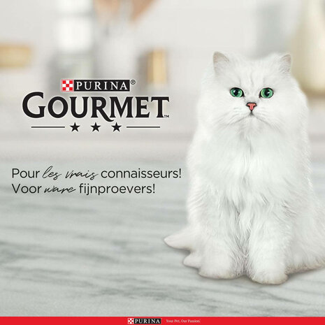 PURINA GOURMET® REVELATIONS™ Mousse met Zalm en overgoten met saus 4x57gr