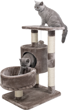 Jack & Vanilla Cat Tree Claire - Bruin - 40x50x70cm - Krabpaal