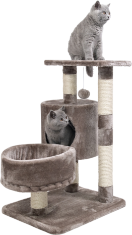 Jack & Vanilla Cat Tree Claire - Bruin - 40x50x70cm - Krabpaal