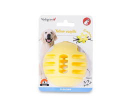 SPEELGOED HOND TPR BAL YELLOW VANILLA 8CM