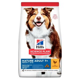 PROMO - HILL'S SCIENCE PLAN Medium Mature Adult 7+ Hondenvoer met Kip 12kg