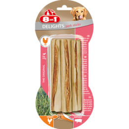 8in1 Delights Pork Sticks - 3st
